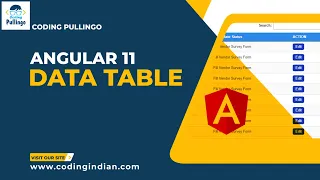 Angular 11 Data Table Integration codingindian com
