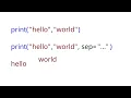 The sep Parameter of the print Function 2