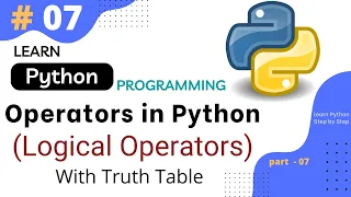 Logical Operators in Python Truth Table Python Tutorial Part