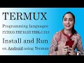 programming languages run on android using termux run C C Python PHP Ruby Perl using termux