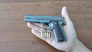 miniature colt m1911 in 1 2 scale unboxing 2022 mini shell ejection pistol keychain