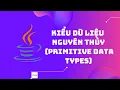 Lap trinh Java - Kieu du lieu nguyen thuy trong Java Primitive data type