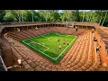 Lagu 90 Days Building an Underground Soccer Stadium Made of Clay in the Wild Jungle Using Primitive Tools
