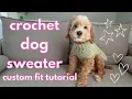 Crochet Dog Sweater - easy custom fit for any size