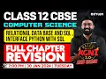 Class 12 CBSE Relational Data Base And SQL Interface Python With SQL Xylem CBSE 11 12