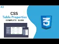 Mastering CSS Complete Guide to Table Properties for Stunning Web Design Upgrade Skill
