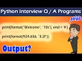 Python Interview Questions in Tamil Be Careful While Coding String Formatting inside print