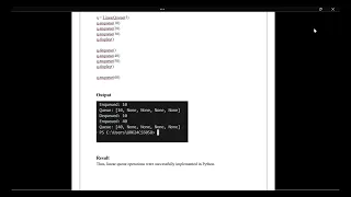 Experiment 3 - Array Implementation of Linear Queue