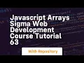 javascript arrays sigma web development course tutorial 63