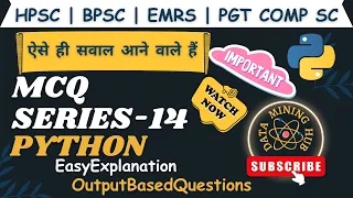 Python mcq MCQ - 14 HPSC PGT Computer Science O Level m3-r3 python for beginners