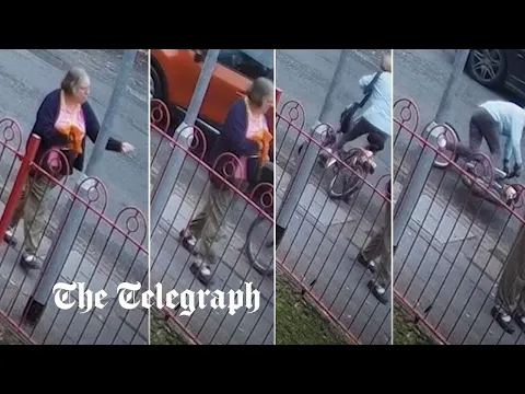 Download MP3 Moment pedestrian swears at a cyclist before she's hit and killed by a car