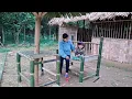 Lagu Completing a Small Bamboo House: 16-Year-Old Single Mother Makes Bamboo Tables and Chairs
