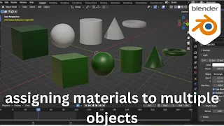 how to Assign Materials to Multiple Object at once blender tutorial