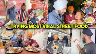 TRYING MOST VIRAL STREET FOOD OF LUDHIANA😍 - Dudh Soda, Best Naan, Boba Coffee, Momos🤤BEST OR BEKAR😱