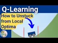 Q-Learning Tutorial 7 Adjust Learning Rate to Unstuck MountainCarContinuous-v0 from Local Optima