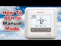 Honeywell Thermostat Manual Only Mode Setup Instructions for T4 Pro