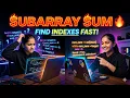 Subarray with Given Sum Find Indexes GFG Sliding Window Explained