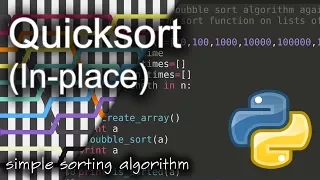 Quicksort In-place Background Python Code