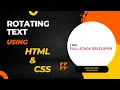 Create Rotating Text with HTML and CSS Keyframes Step-by-Step Tutorial
