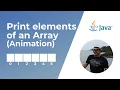 How to print elements of an Array in Java Animation
