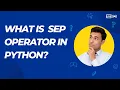 What is sep parameter in python