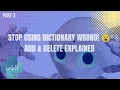 Python Dictionary Add Delete Operations Explained Dictionary Part 2 Hindi