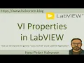 LabVIEW VI Properties