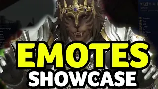 ALL Hrothgar Female Emotes Showcase Dawntrail Media Tour