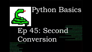 Python Basics Seconds Conversion