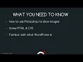 PSD to WordPress Tutorial Introduction