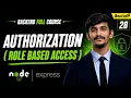 Authorization Role Based Access in Node js Telugu Admin User Roles Backend Course