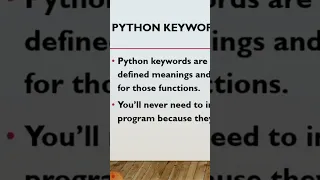 Python Keywords Short Python programming language Malayalam Tutorial