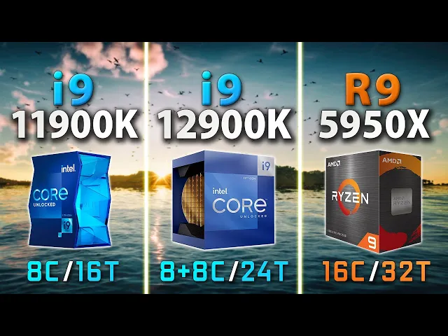Intel i9 12900K vs 11900K vs AMD Ryzen 9 5950X | DDR4 // Test in 9 Games
