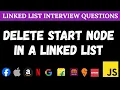 How to Delete a Node at the Start of a Linked List in JavaScript Delete First Node
