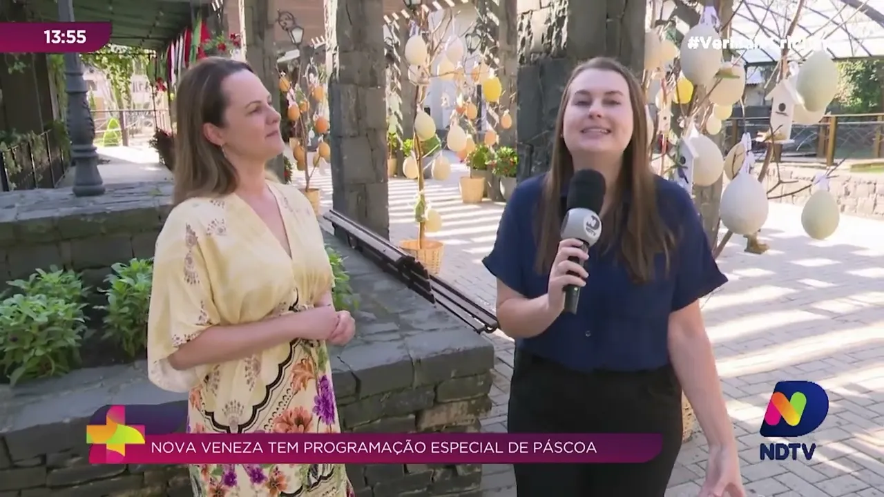 Nova Veneza já está decorada e conta com programação especial para a Páscoa