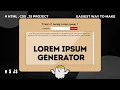 Lorem Ipsum Generator Tutorial with JavaScript JavaScript Project