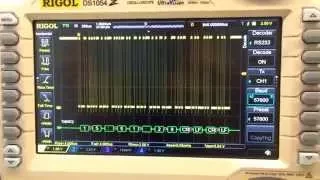 Rigol DS 1054z show clock in real time from Arduino via decoder RS232