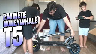 Patinete HoneyWhale T5 - Unboxing, montagem e funcionamento