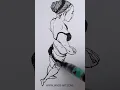 Oefening met penseelpentekenen #penseelpentekenen #penseelpen #inkttekenen #inktkunst #hoetekenen...