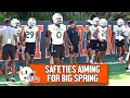 Safeties James Williams Avantae Williams in Spring Practice Drills