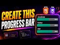 How to Create a Progress Bar Using HTML CSS Step by Step Tutorial