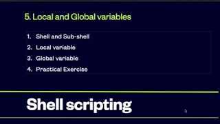 05 Linux Shell Scripting Local and Global Variables