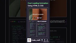 Cool CSS Loading Animation HTML CSS Loader Tutorial