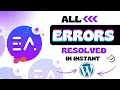 ALL Essential Addons for Elementor Plugin errors fixed in 1 single WordPress Plugin Errors