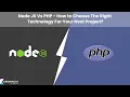 PHP Dominates NodeJS in 2025 What You Need to Know