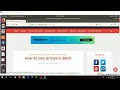 how to use array in bash