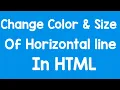 Download Lagu How to change color and size of horizontal line in HTML//HTML tag for horizontal line/HTML Tutorials