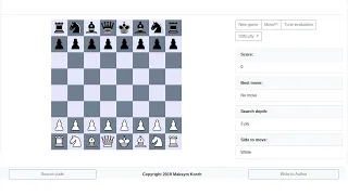 Coding bare minimum CHESS ENGINE in javascript with GUI Inspired by world s smallest chess program
