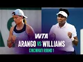Emiliana Arango vs Venus Williams 2026 Cincinnati Round 1 WTA Match Highlights