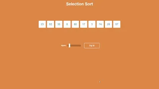 Selection Sort animation JS